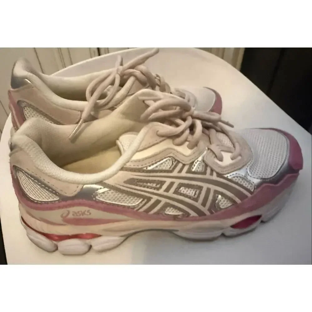 ASICS Men's Mesh Suede Gel-NYC Running Sneakers 1203A383 Rose Water Size 7.5